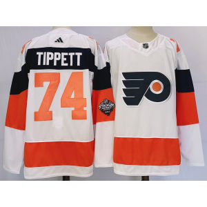 Flyers 74 Owen Tippett White 2024 Stadium Series Adidas Men Jersey